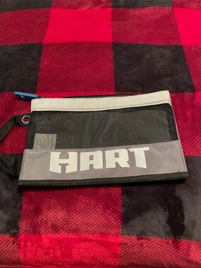 Black and White Mesh tool pouch